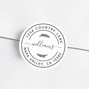 Create Your Own Modern Return Address Classic Round Sticker