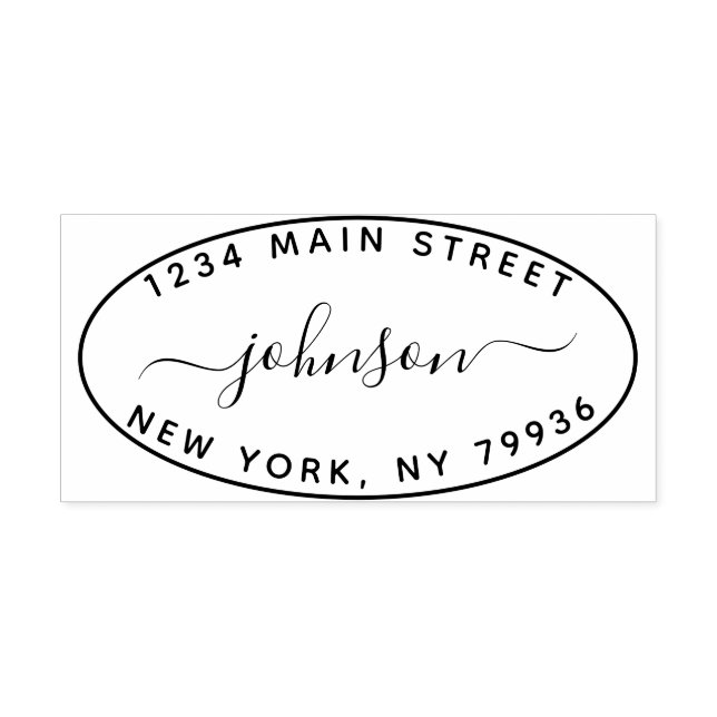Create Your Own Modern Return  Address Rubber Stamp (Imprint)