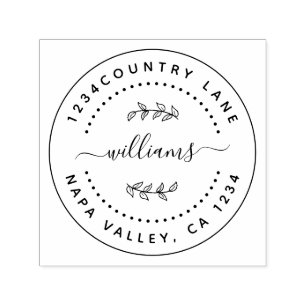 Create Your Own Modern Round Return Self-inking St Stamp