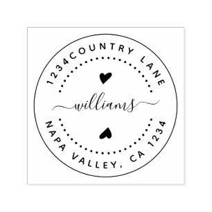 Create Your Own Modern Round Return Self-inking St Stamp