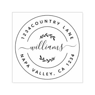 Create Your Own Modern Round Return Self-inking St Stamp