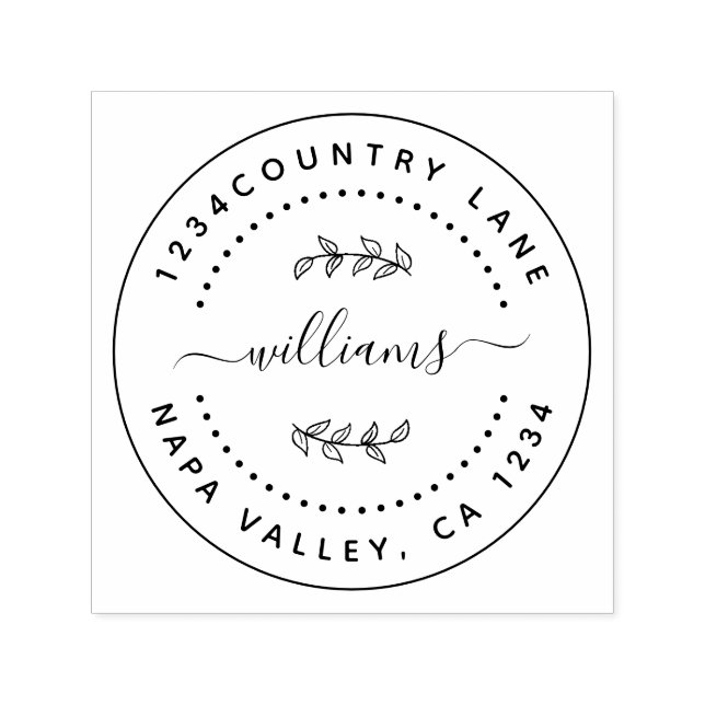 Create Your Own Modern Round  Self-inking Stamp (Design)