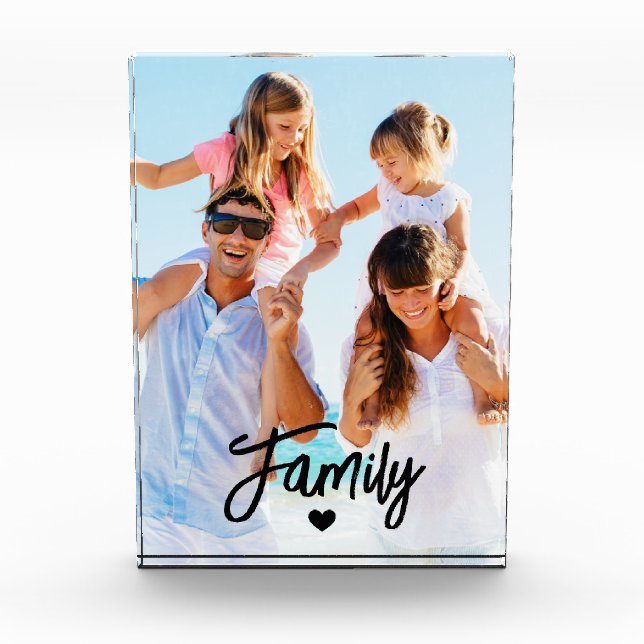 Create Your Own Modern Script Family Photo Block (Front)