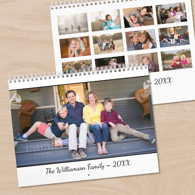 Create Your Own Modern White Cover Photo Calendar (Create Your Own Modern White Cover Photo Calendar, front/back)