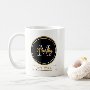 Create Your Own Monogram Family Established Year Coffee Mug