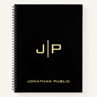 Create Your Own Monogram Gold & Black Template