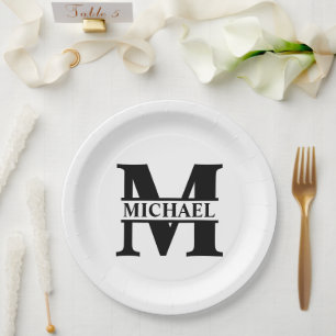 Create Your Own Monogram Paper Plate