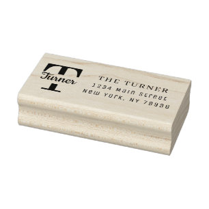 Create Your Own Monogram Return Address Rubber Stamp