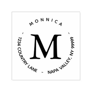 Create Your Own Monogram Return Address Self-inkin Self-inking Stamp