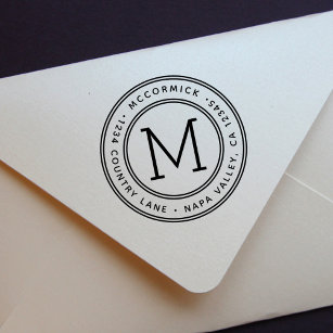 Create Your Own Monogram Return Address Self-inking Stamp