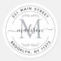 Create Your Own Monogram Wreath Return Address