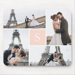 Create Your Own Monogrammed 4-Photo Gallery Mouse Pad