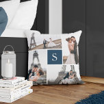 Create Your Own Monogrammed 5-Photo Collage Cushion<br><div class="desc">Add your photos and custom monogram for a special one of a kind design.</div>