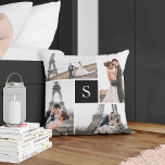 Create Your Own Monogrammed 5-Photo Collage Cushion<br><div class="desc">Add your photos and custom monogram for a special one of a kind design.</div>