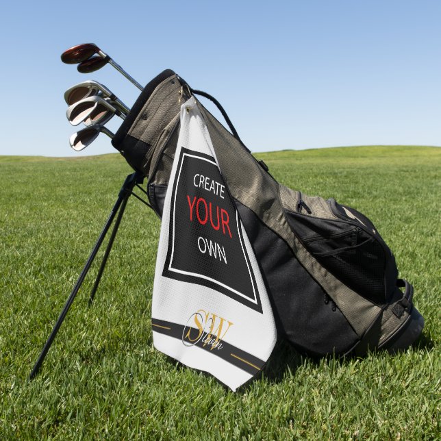 Create Your Own - monogrammed, branded / Custom Golf Towel (Green)