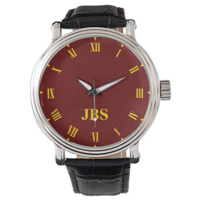 Create Your Own Monogrammed Initials Watch (Front)