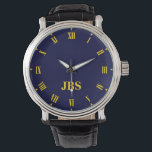 Create Your Own Monogrammed Initials  Watch<br><div class="desc">Custom, personalised wrist watch. Easily type in the monogram initials. Create a elegant , custom watch for dad, bride, groom, wife, husband, sister, brother, grandma, grandfather, boyfriend. Makes a great custom gift for mother's day, father's day, birthday, wedding, marriage anniversary, Christmas, holidays, and more. Choose the style of the watch...</div>