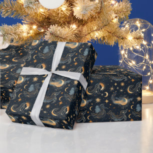 Create Your Own Moon Goddess Celestial Wrapping Paper