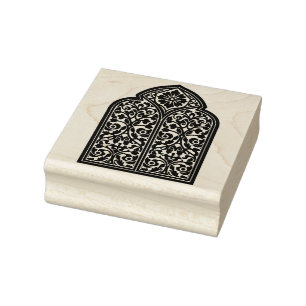 Create Your Own Moroccan Style Floral Arch Rubber Stamp