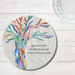 Create Your Own Motivational / Inspirational Quote Coaster<br><div class="desc">This unique coaster is decorated with a colourful mosaic Tree of Life design. Add your chosen quote to personalise it. Click Customise Further to edit font,  font size,  and font colour. Original Mosaic © Michele Davies.</div>