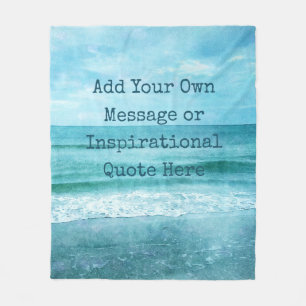 Create Your Own Motivational Inspirational Quote Fleece Blanket