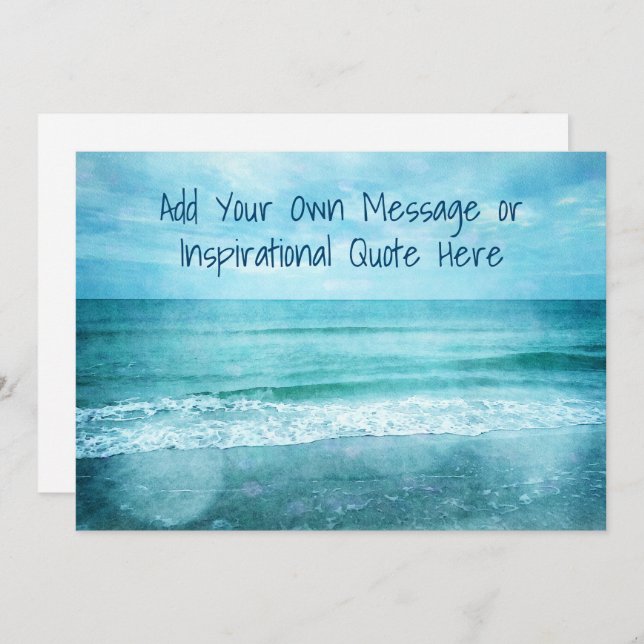 Create Your Own Motivational Inspirational Quote Invitation (Front/Back)