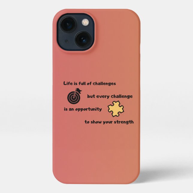 Create Your Own Motivational Inspirational Quote iPhone Case (Back)