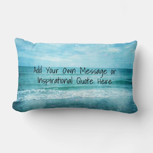Create Your Own Motivational Inspirational Quote L Lumbar Cushion (Front)