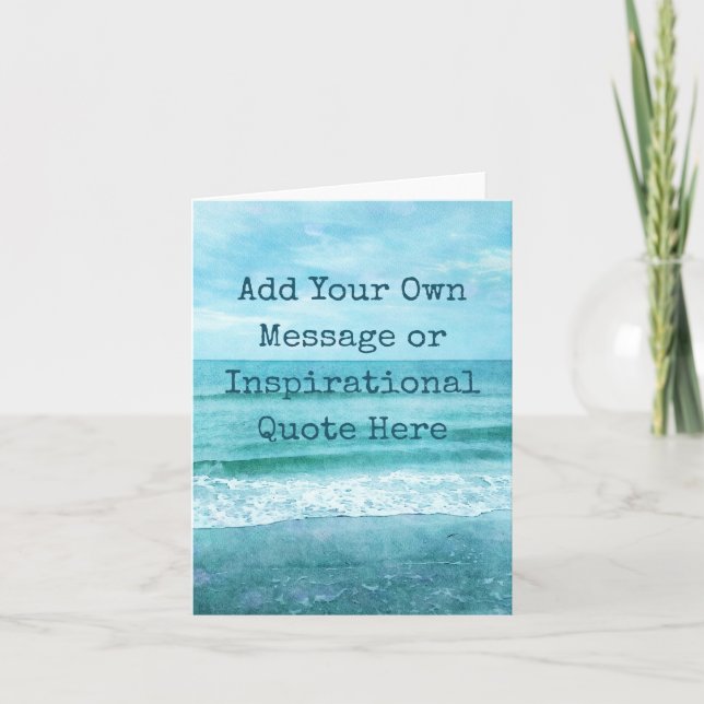Create Your Own Motivational Inspirational Quote Note Card (Front)