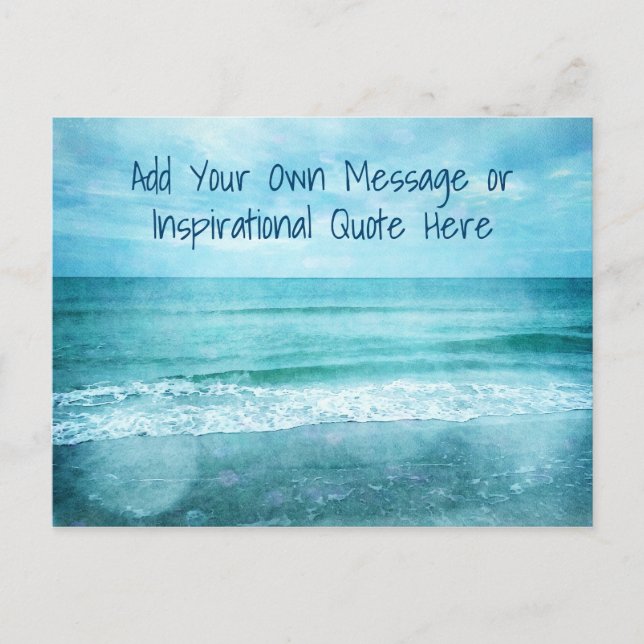 Create Your Own Motivational Inspirational Quote Postcard (Front)