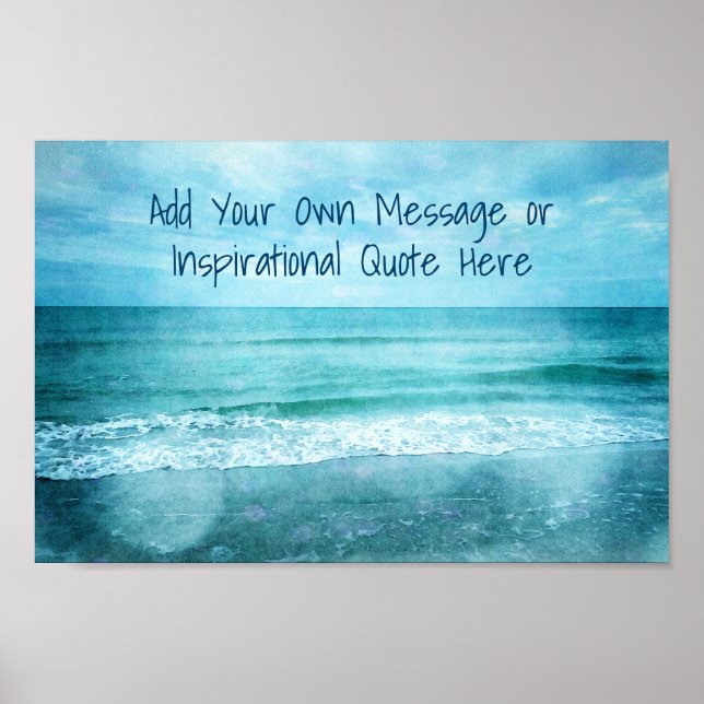 Create Your Own Motivational Inspirational Quote Poster (Front)