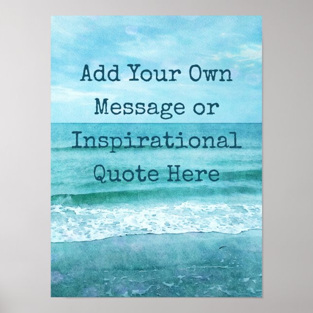 Create Your Own Motivational Inspirational Quote Poster (Front)