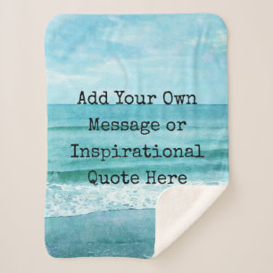 Create Your Own Motivational Inspirational Quote Sherpa Blanket