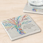 Create Your Own Motivational /Inspirational Quote  Stone Coaster<br><div class="desc">This unique Sone Coaster is decorated with a colorful mosaic Tree of Life design.
Add your chosen quote to personalize it. 
Click Customize Further to edit font,  font size and font color.
Original Mosaic © Michele Davies.</div>