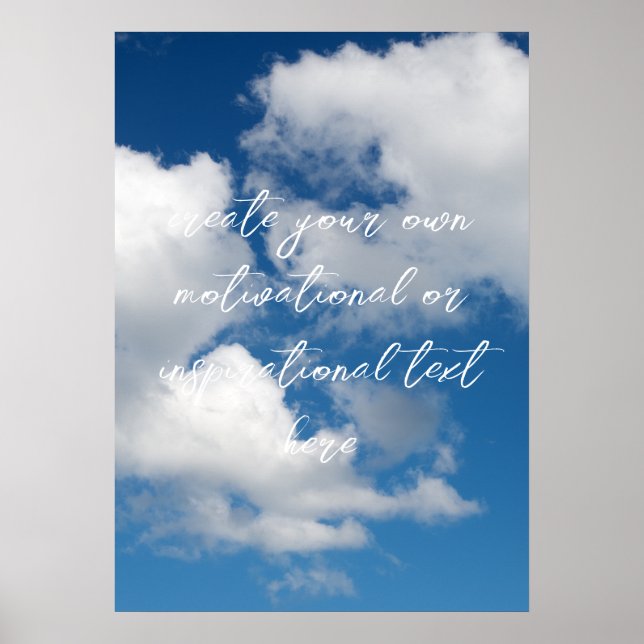 create your own motivational or inspirational text poster (Front)