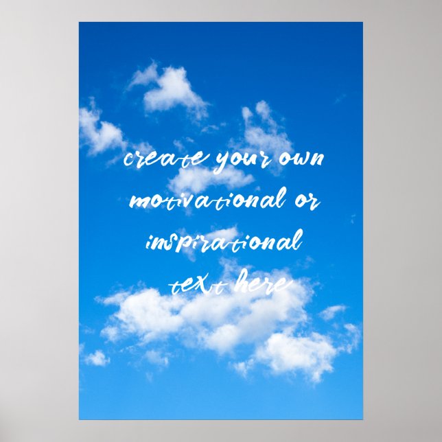 create your own motivational or inspirational text poster (Front)