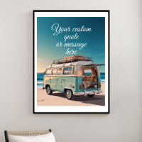 Create Your Own Motivational Quote-Retro Beach Van