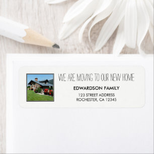 Create your own Moving to new Home photo Return Address Label