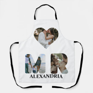 Create your own Mr and Mrs photo Matching couple Apron