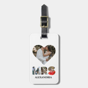 Create your own Mr and Mrs photo Matching couple Luggage Tag