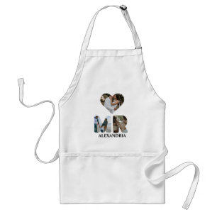 Create your own Mr and Mrs photo Matching couple Standard Apron