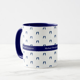 create your own mug monogram blue