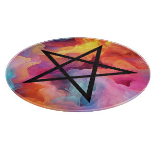 Create Your Own Multicolored Alcohol Ink Plumes Cutting Board