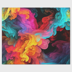 Create Your Own Multicolored Alcohol Ink Smoke Wrapping Paper