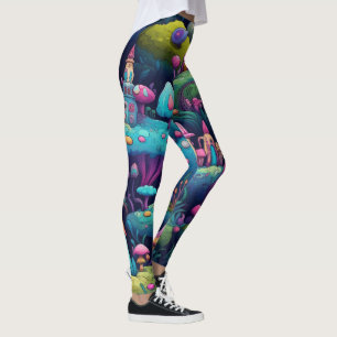 Create Your Own Multicolored Fairy Forest Village Leggings