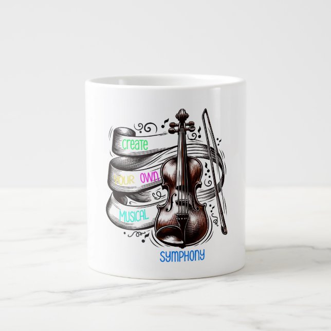 Create your own musical symphony  large coffee mug (Front)