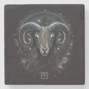 Create Your Own Mystical Aries Stone Coaster