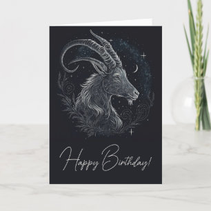 Create Your Own Mystical Astrology Capricorn Holiday Card