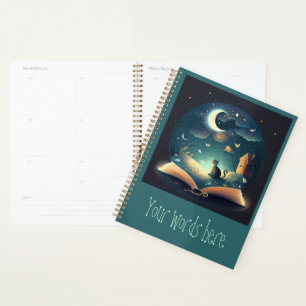 Create Your Own Mystical Black Cat & Grimoire Planner