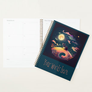 Create Your Own Mystical Black Cat Landscape Planner